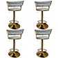 Pack 4 Taburetes Queen Monarch Gold - Miniatura 7