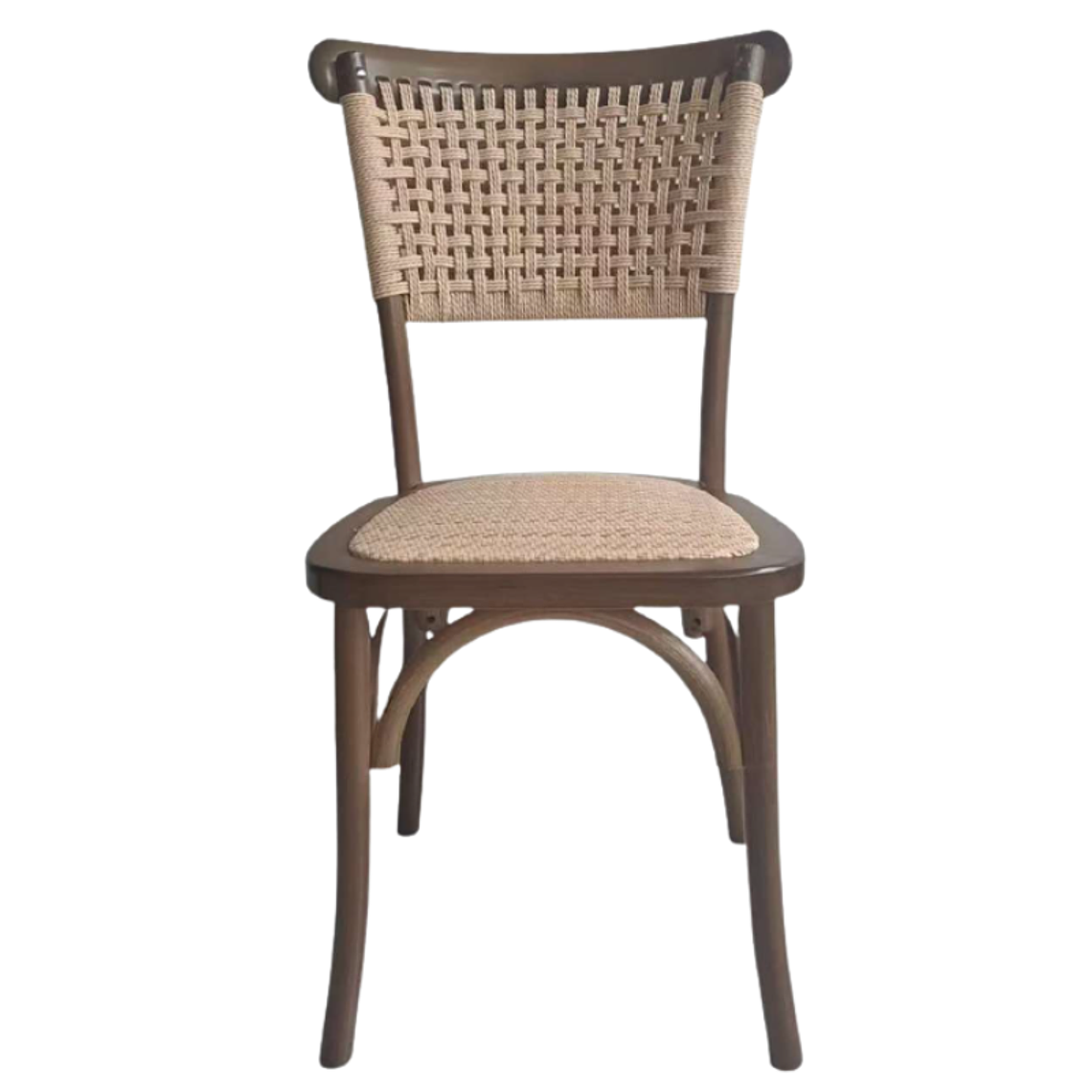 Pack 4 Sillas Sisal Madera Rattan Walnut 2