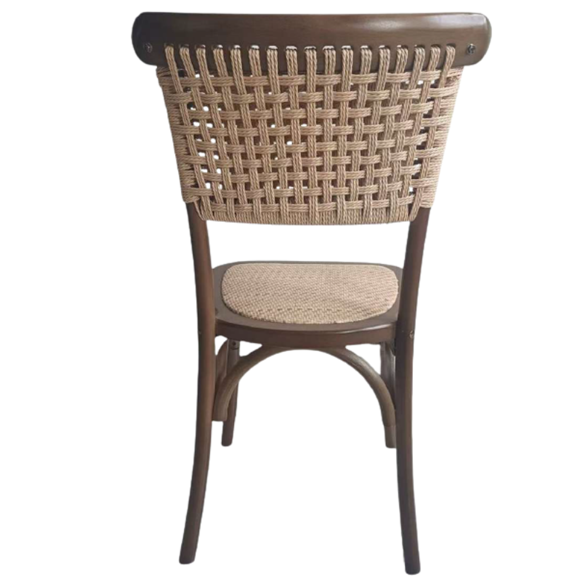 Pack 6 Sillas Sisal Madera Rattan Walnut 4