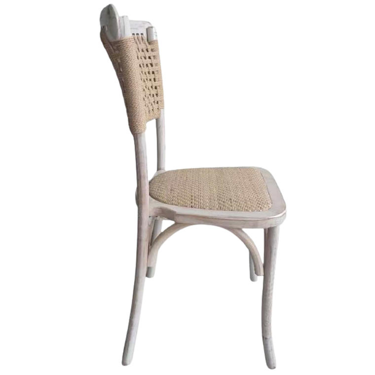 Silla Sisal Madera Rattan Antique 3