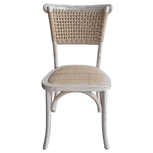 Silla Sisal Madera Rattan Antique