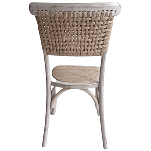 Silla Sisal Madera Rattan Antique