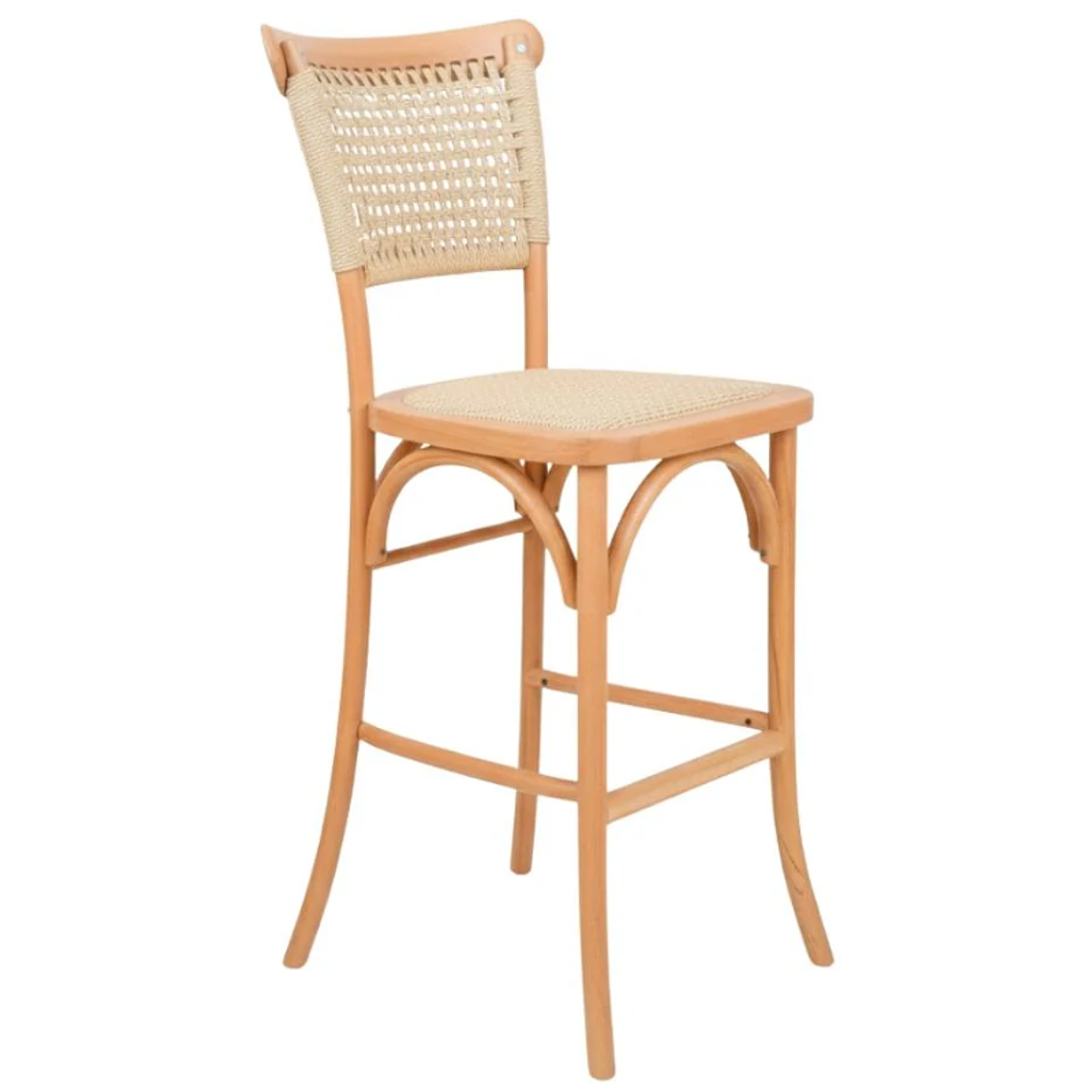 Taburete Sisal Madera Rattan Natural 2