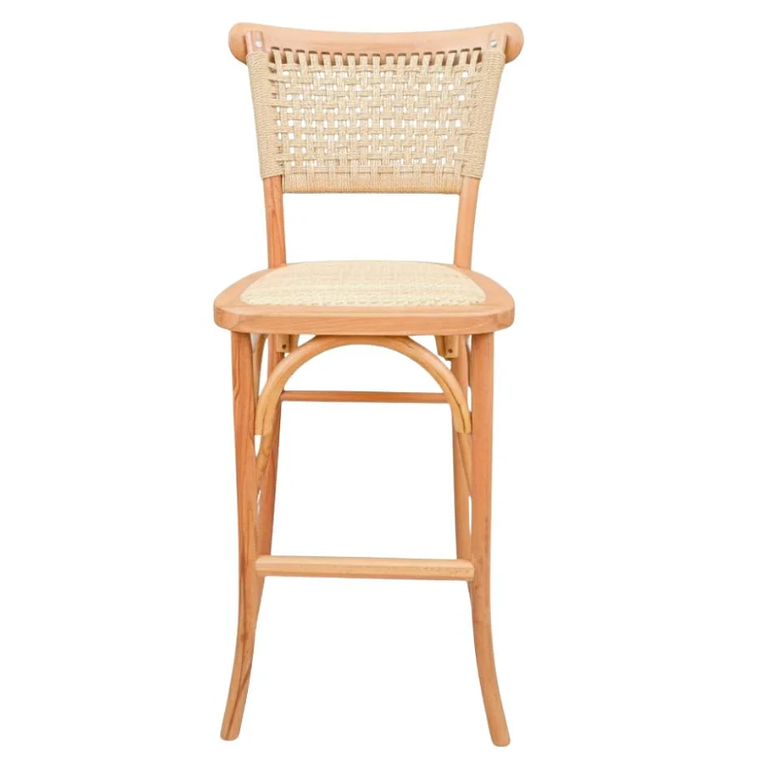 Taburete Sisal Madera Rattan Natural 3