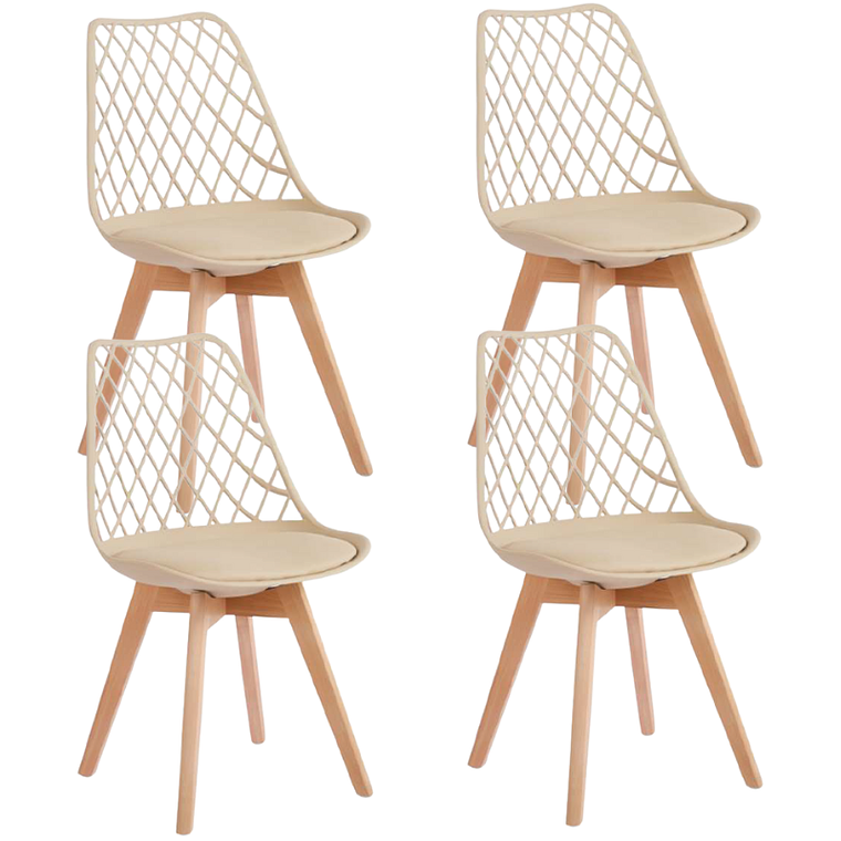 Pack 4 Sillas Tulip Mesh 1