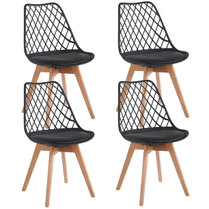 Pack 4 Sillas Tulip Mesh