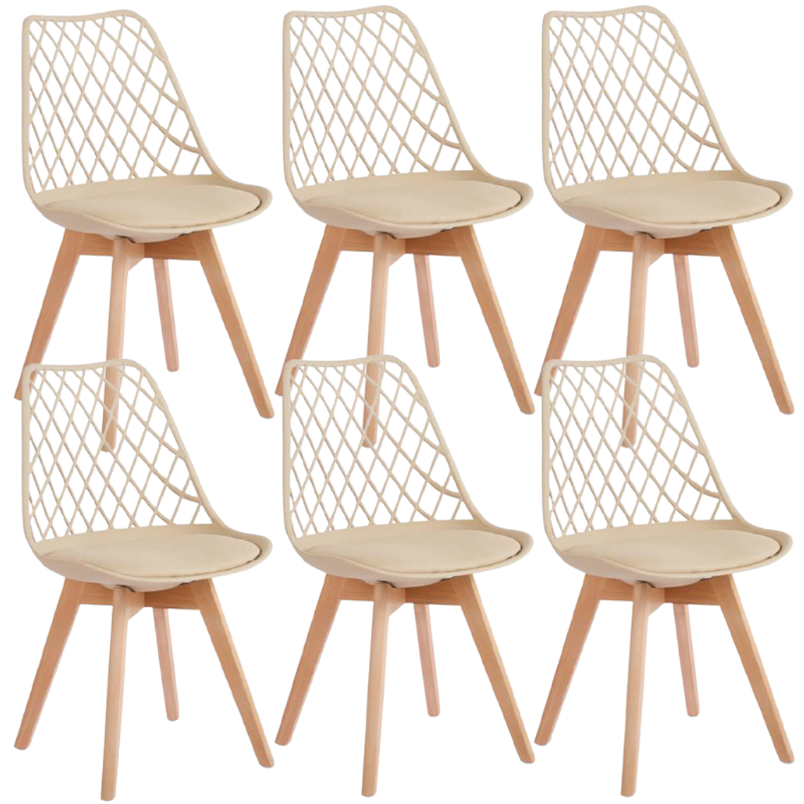 Pack 6 Sillas Tulip Mesh 4