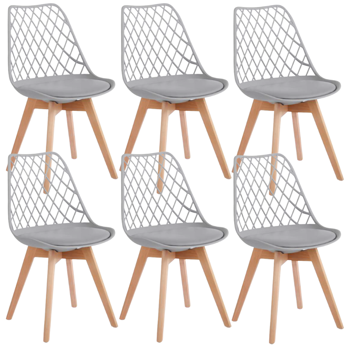 Pack 6 Sillas Tulip Mesh 13