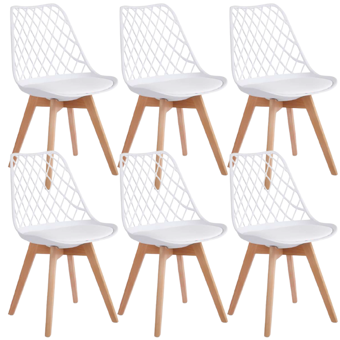 Pack 6 Sillas Tulip Mesh 7