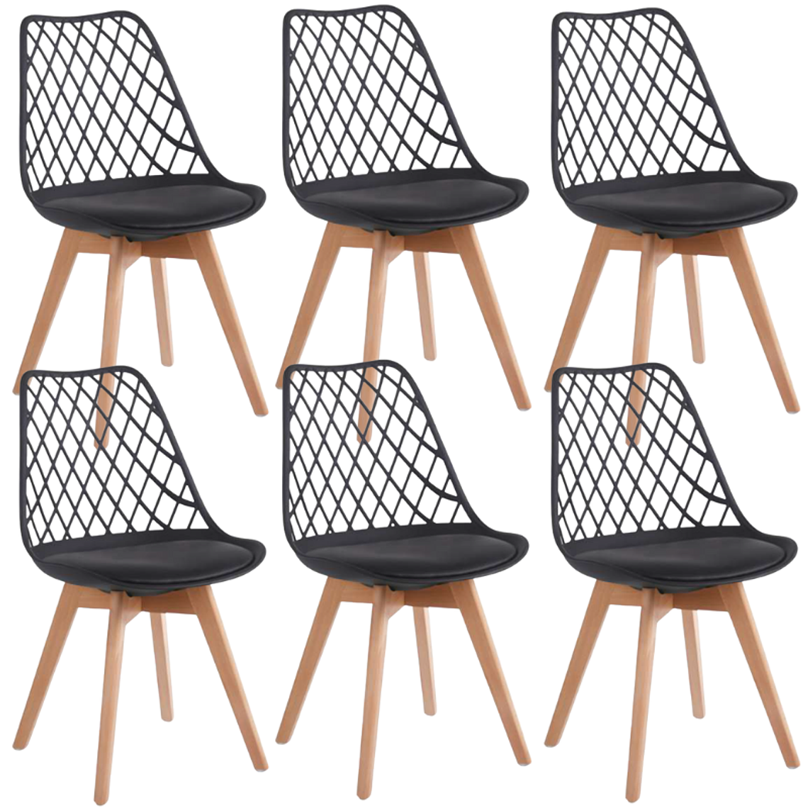 Pack 6 Sillas Tulip Mesh 1