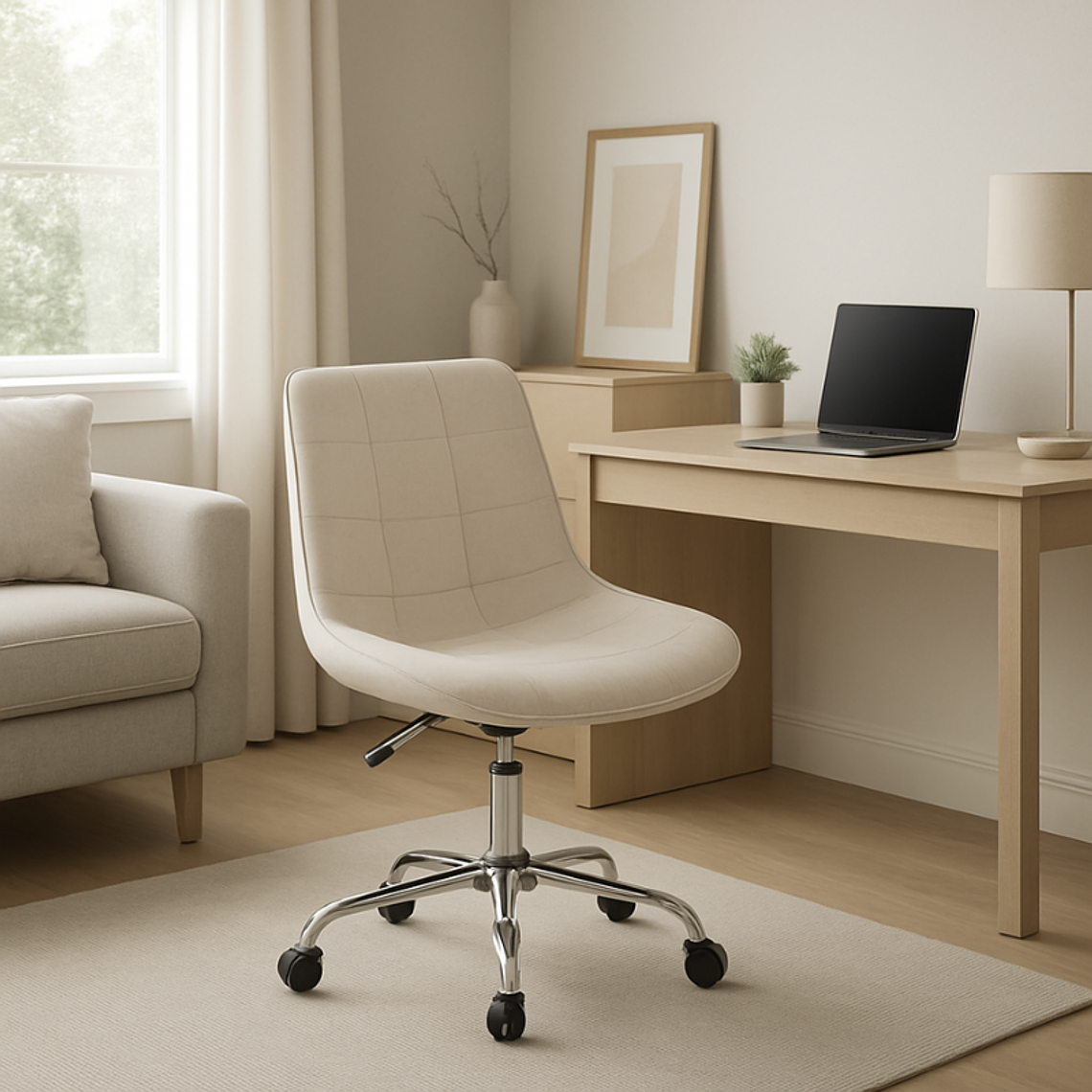 Silla de oficina escritorio Capitone Top Silver 5