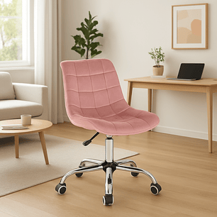 Silla de oficina escritorio Capitone Top Silver