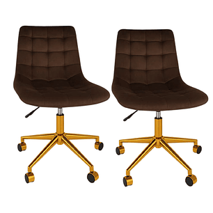 Pack 2 Sillas de oficina escritorio Capitone Top Gold