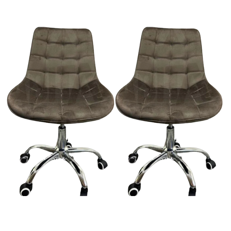 Pack 2 Sillas de oficina escritorio Capitone Top Silver 10