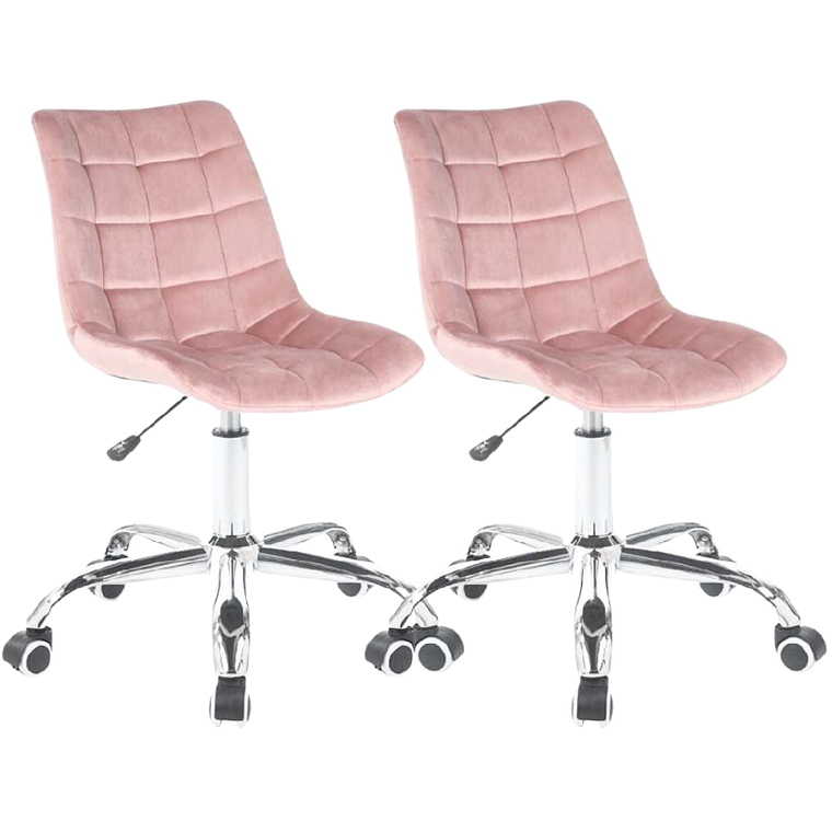 Pack 2 Sillas de oficina escritorio Capitone Top Silver 4