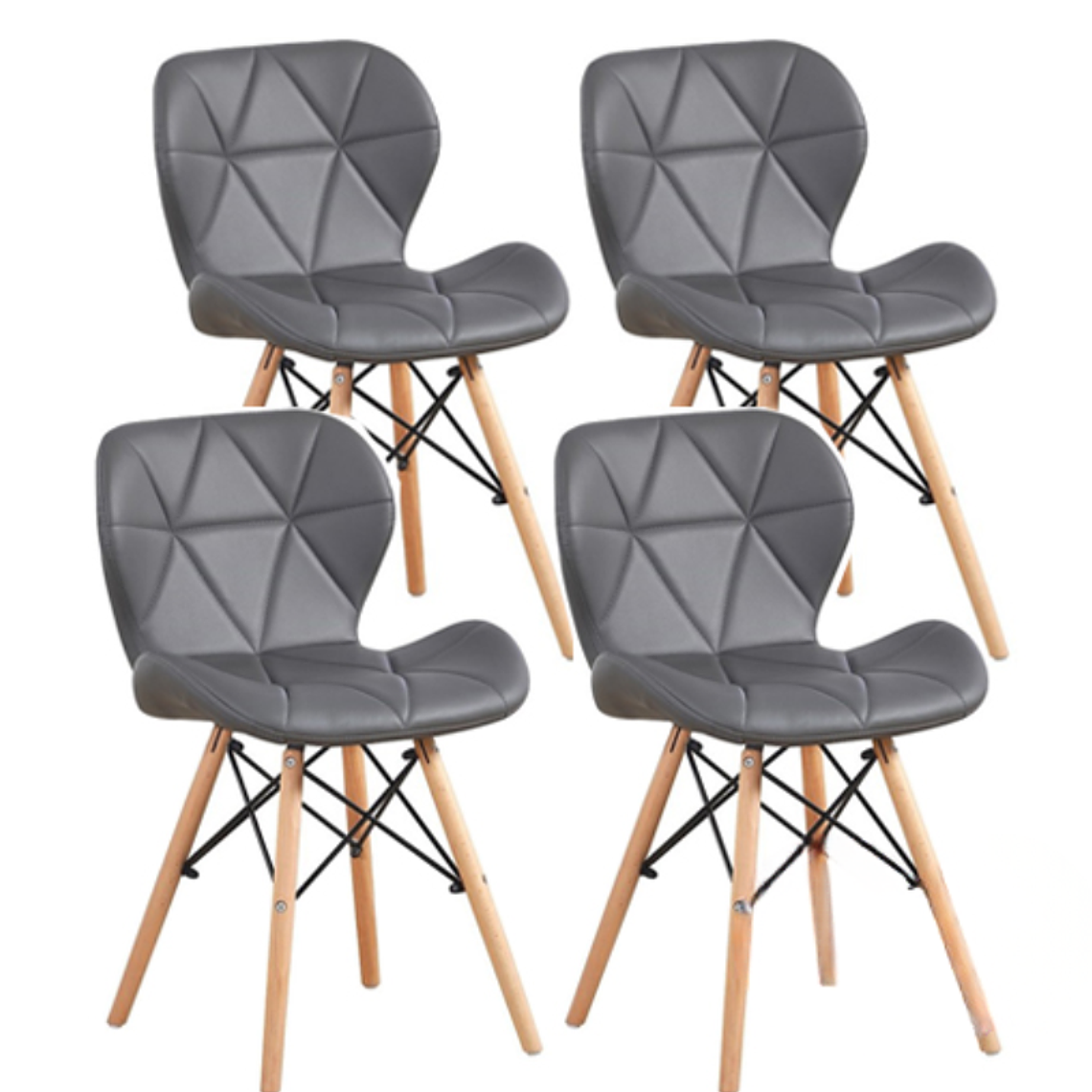 Comedor Holanda redondo blanco 80 cm con 4 Sillas Mariposas Rubik 4