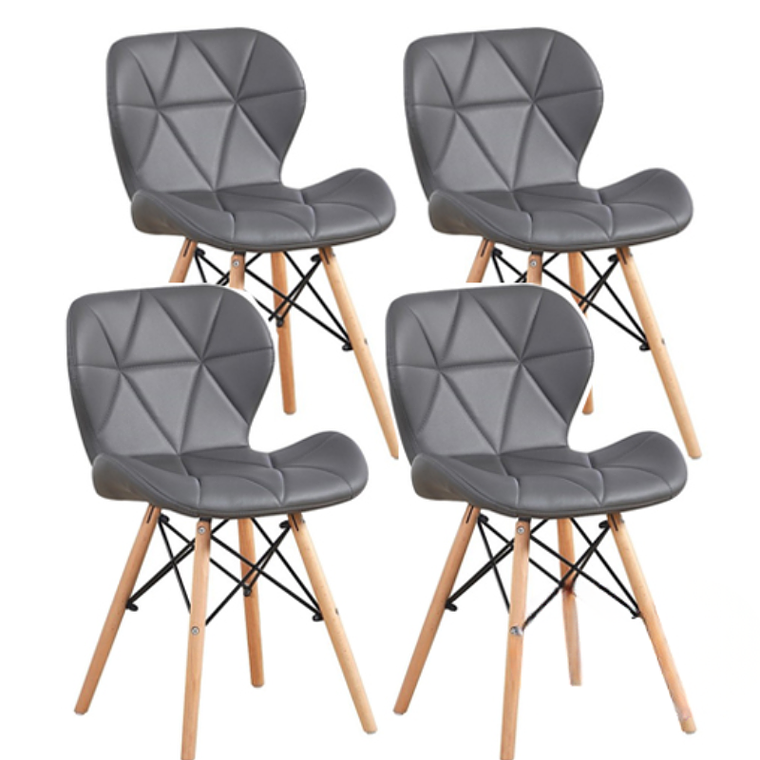 Comedor Holanda redondo blanco 80 cm con 4 Sillas Mariposas Rubik 4