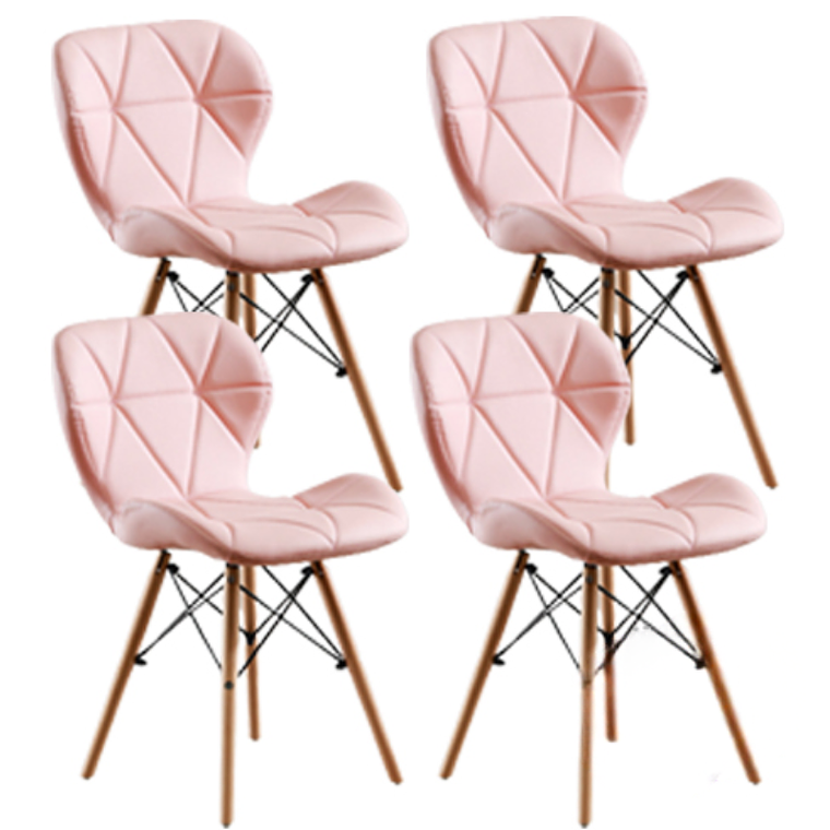 Comedor Holanda redondo blanco 80 cm con 4 Sillas Mariposas Rubik 7