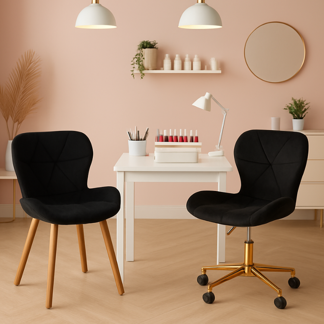 Pack Sillas Mariposas Velvet para Manicurista 3