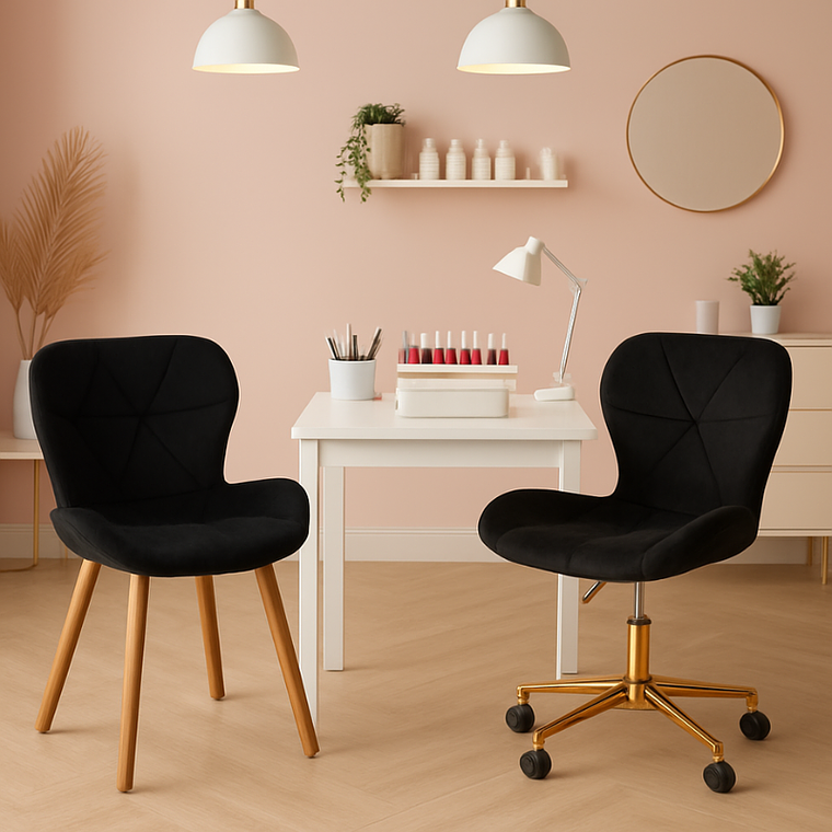 Pack Sillas Mariposas Velvet para Manicurista 3