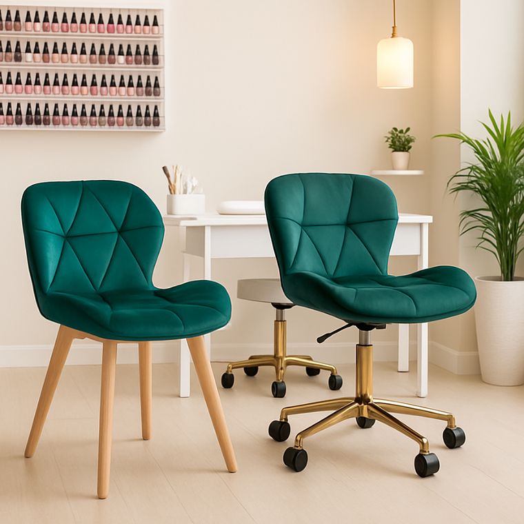 Pack Sillas Mariposas Velvet para Manicurista 1