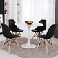 Comedor Siena redondo negro 80 cm con 4 Sillas Eames - Miniatura 1