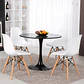 Comedor Siena redondo negro 100 cm con 4 Sillas Eames - Miniatura 2