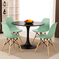 Comedor Siena redondo negro 100 cm con 4 Sillas Eames - Miniatura 5