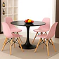 Comedor Siena redondo negro 100 cm con 4 Sillas Eames - Miniatura 4