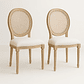 Pack de 4 Sillas de Comedor Madera Acolchada Luis XV - Miniatura 2
