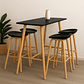 Comedor Patagonia Mesa Bar Alta negra 120x60 cm con 4 Taburetes Nordicos - Miniatura 2