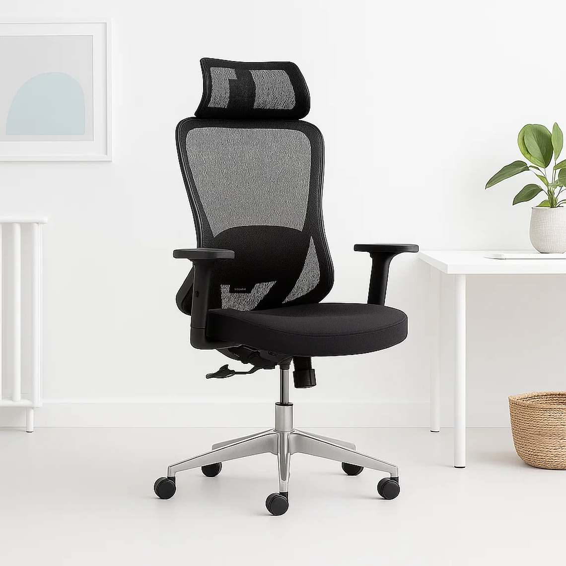 Silla de Oficina Escritorio Combar - Negra con Soporte Lumbar 1
