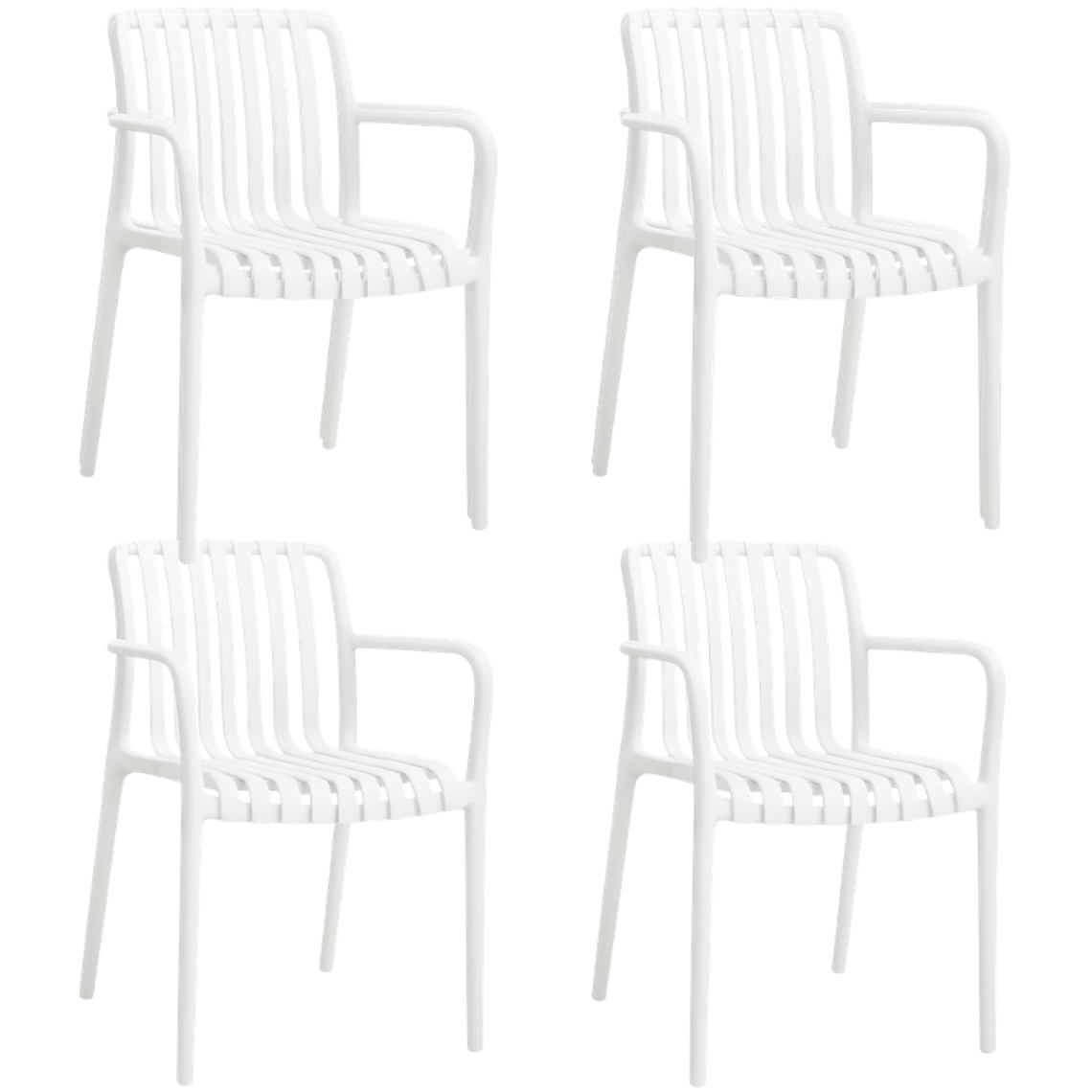 Pack 4 Butacas Ruan Blancas l Exterior-Interior 1