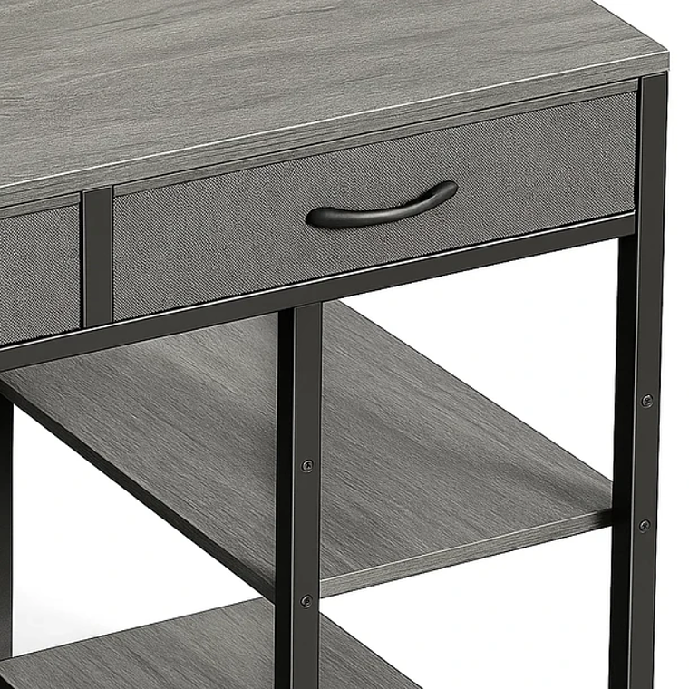 Escritorio Ejecutivo Grey 140cm | Seis Cajones Tela 5