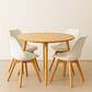 Comedor Ragnarok Wood  redondo Madera 100 cm con 4 Sillas Tulip  - Miniatura 1