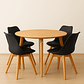 Comedor Ragnarok Wood  redondo Madera 100 cm con 4 Sillas Tulip  - Miniatura 2