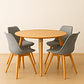 Comedor Ragnarok Wood  redondo Madera 100 cm con 4 Sillas Tulip  - Miniatura 4