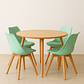 Comedor Ragnarok Wood  redondo Madera 100 cm con 4 Sillas Tulip  - Miniatura 5