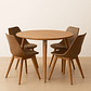 Comedor Ragnarok Wood  redondo Madera 100 cm con 4 Sillas Tulip  - Miniatura 6