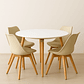 Comedor Ragnarok Wood  redondo Blanco 120 cm con 4 Sillas Tulip - Miniatura 2