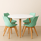 Comedor Ragnarok Wood  redondo Blanco 120 cm con 4 Sillas Tulip - Miniatura 5