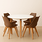 Comedor Ragnarok Wood  redondo Blanco 120 cm con 4 Sillas Tulip - Miniatura 6