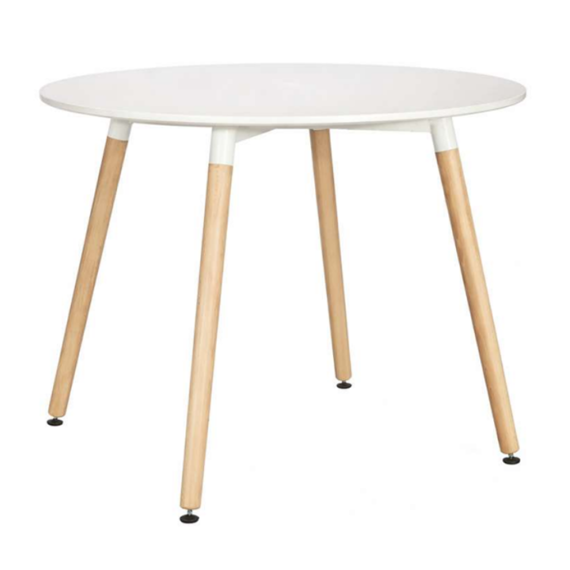 Comedor Ragnarok Wood redondo Blanco 100 cm con 4 Sillas Tulip 7