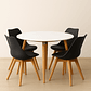 Comedor Ragnarok Wood redondo Blanco 100 cm con 4 Sillas Tulip - Miniatura 5