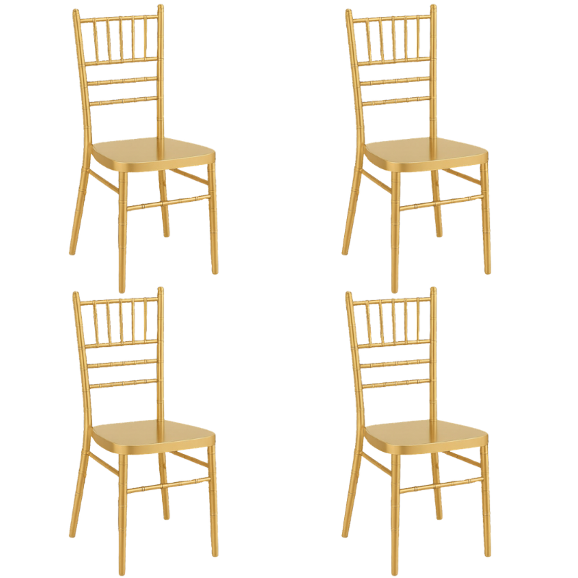 Pack 4 Sillas Chiavari - Metal Dorada 1