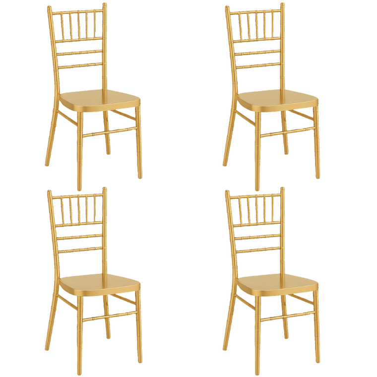 Pack 4 Sillas Chiavari - Metal Dorada 1