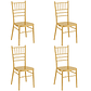 Pack 4 Sillas Chiavari - Metal Dorada - Miniatura 1