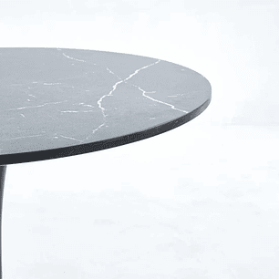 Mesa Tulip Cuarzo Negra 100 cm