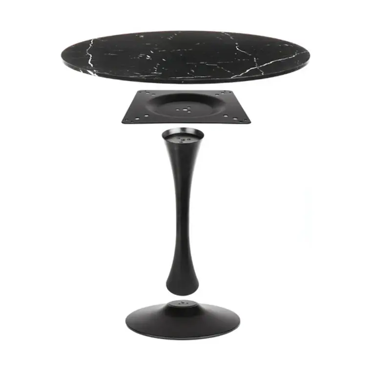 Mesa Tulip Cuarzo Negra 100 cm 3