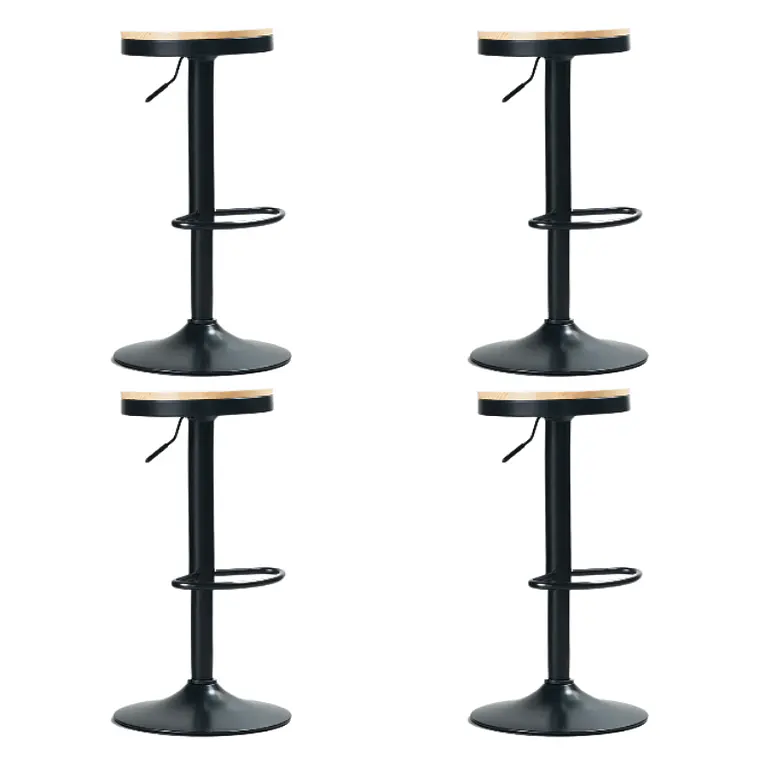 Pack 4 Taburetes Viking Metal - Madera 2